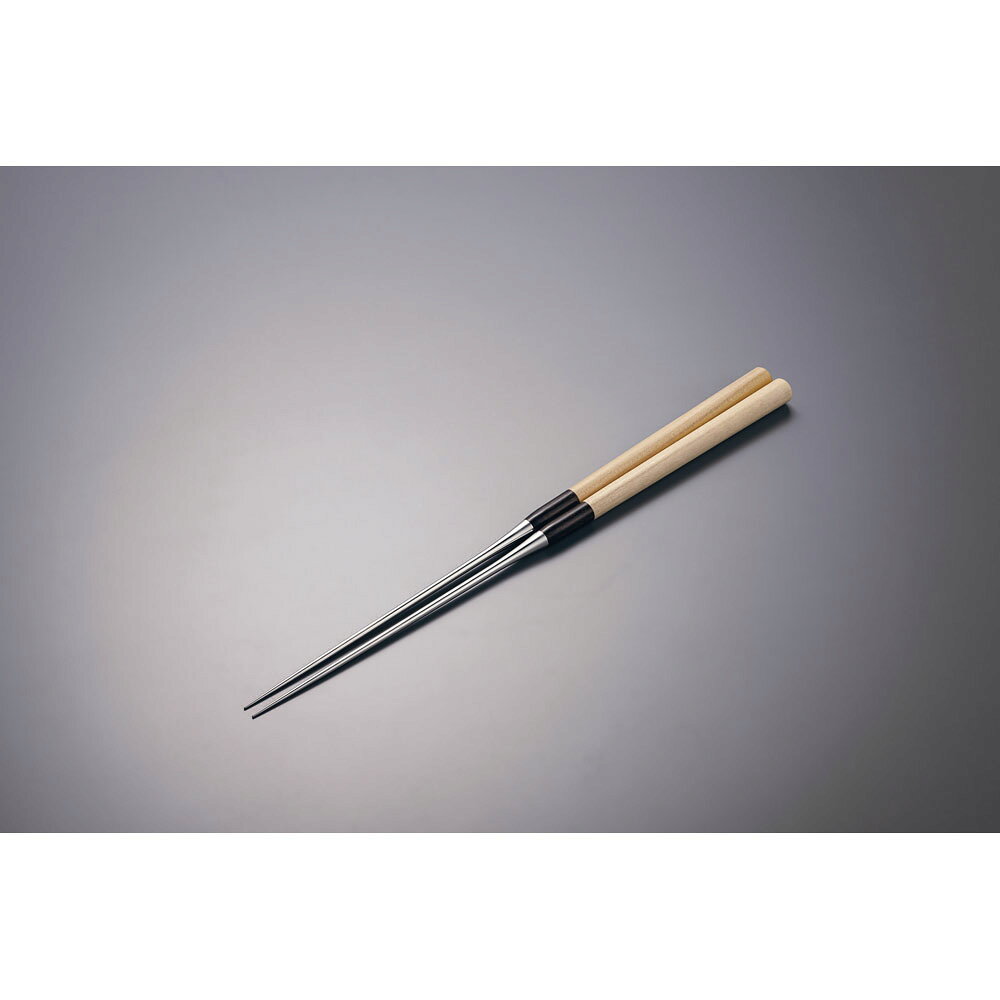 極上白木柄　盛箸（積層強化木柄付） 300mm