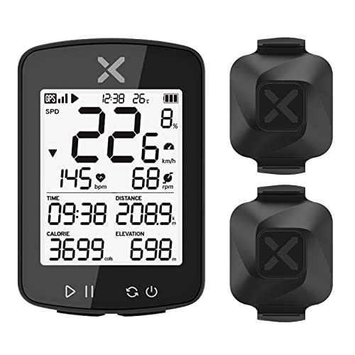GPS サイクルコンピュータ スピード ケイデンスセンサーセット ワイヤレス Bluetoo...