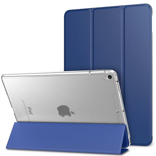 MoKo iPad Air 3  iPad Pro 10.5  iPad Air 3(2019) / iPad Pro 10.5(2017)ݸС 10.5 ȾƩ ȥ꡼׵ǽ ޤꥹ PU쥶 ΢ϥޥեС   ɻ ޡȥ NavyBlue