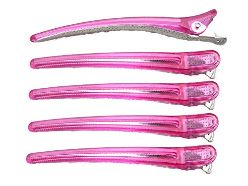 [マラソン期間中ポイント5倍]まとめ買い 美容業界 特許 ダッカール 日本製 121mm 5本セット ピンク