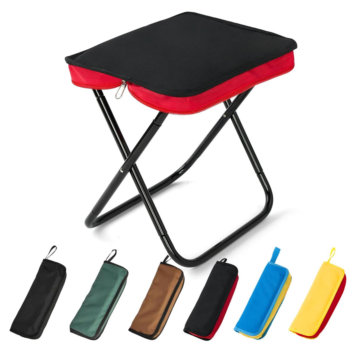 Qboo 折りたたみ椅子 超軽量310g コンパクト収納 一体型ケース アウトドアチェア キャンプ 椅子 軽量 強耐久 6013アルミ 携帯チェア 登山 釣り 運動会 バーベキュー 防災