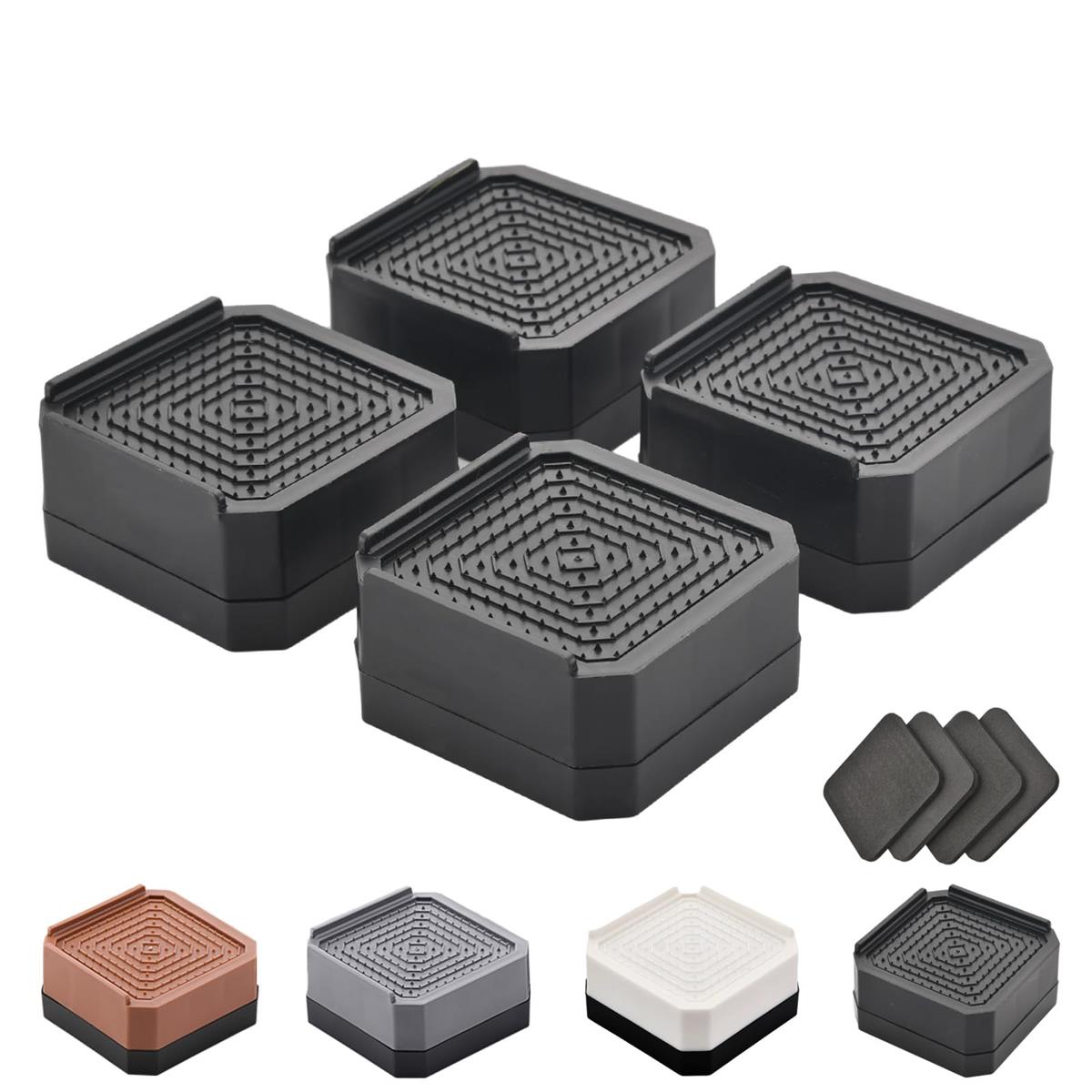 ISKALT 洗濯機かさ上げ台 1層 ブラック 防振・防音・滑り止め 高さ調節可能 洗濯機・乾燥機・ ...