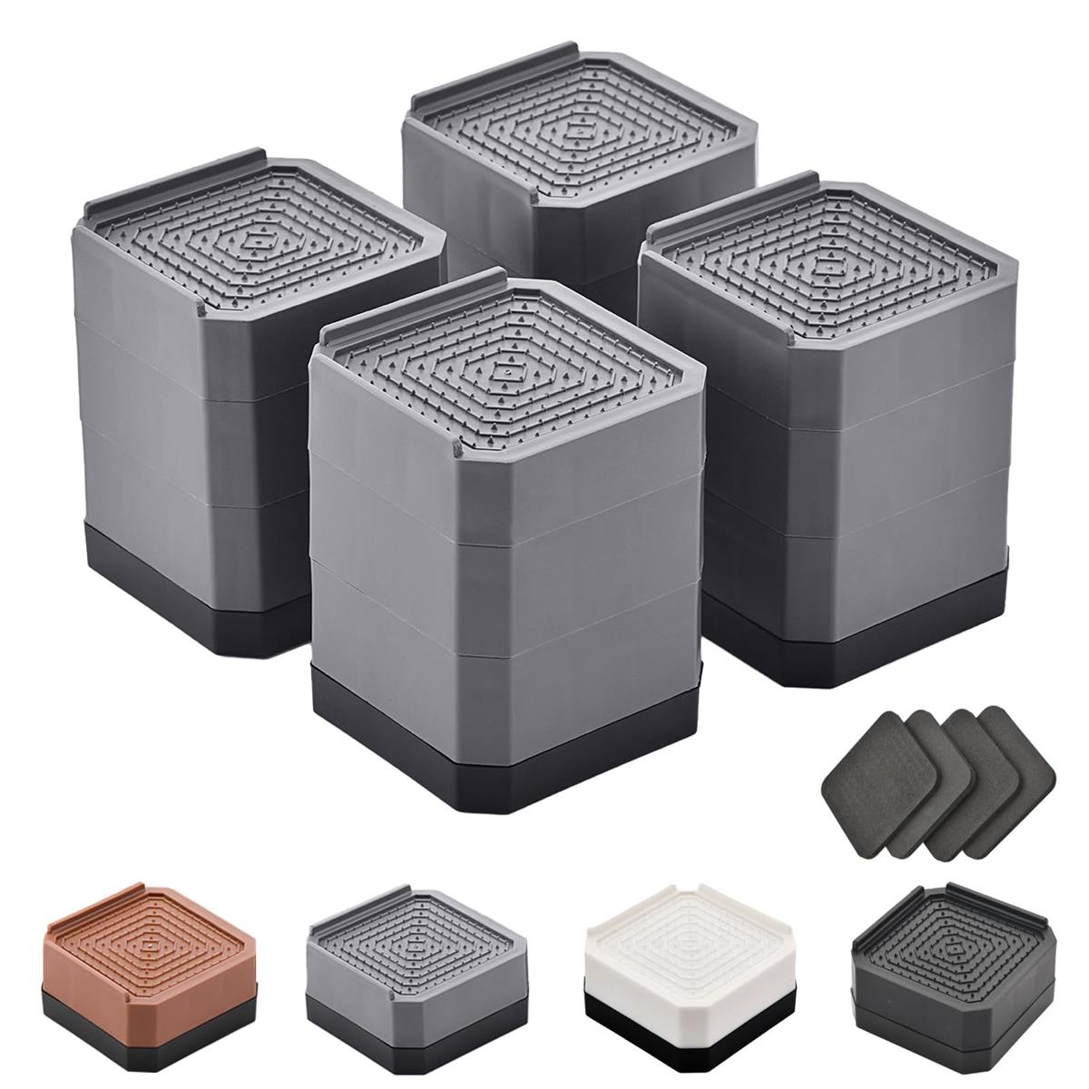 ISKALT 洗濯機かさ上げ台 3層 グレー 高さ11.6cm 防振・防音・滑り止め 2000kg耐 ...