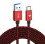 [マラソン期間中ポイント5倍]Rampow USB Type C ケーブル【3m/赤】急速充電 QuickCharge3.0対応 USB3.0規格 usb-c タイプc ケーブル Sony Xperia XZ/XZ2,GoPro Hero 5/6 アンドロイド多機種対応