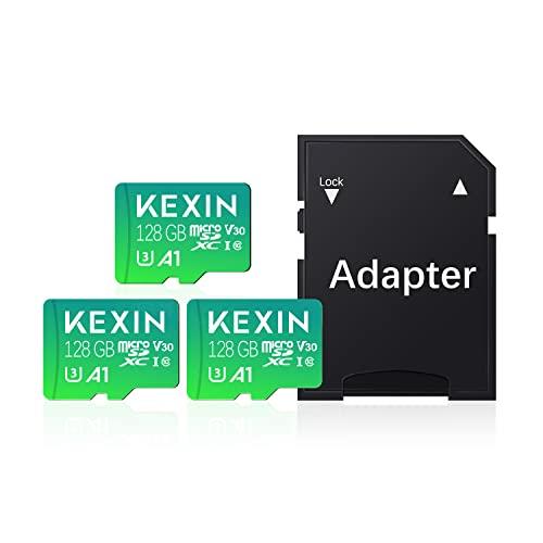 KEXIN MicroSD 128GB 3個セット SDXC UHS-I U3 85MB/s SDカード 128gb Class10 マイクロSDカード 128GB 三個セット