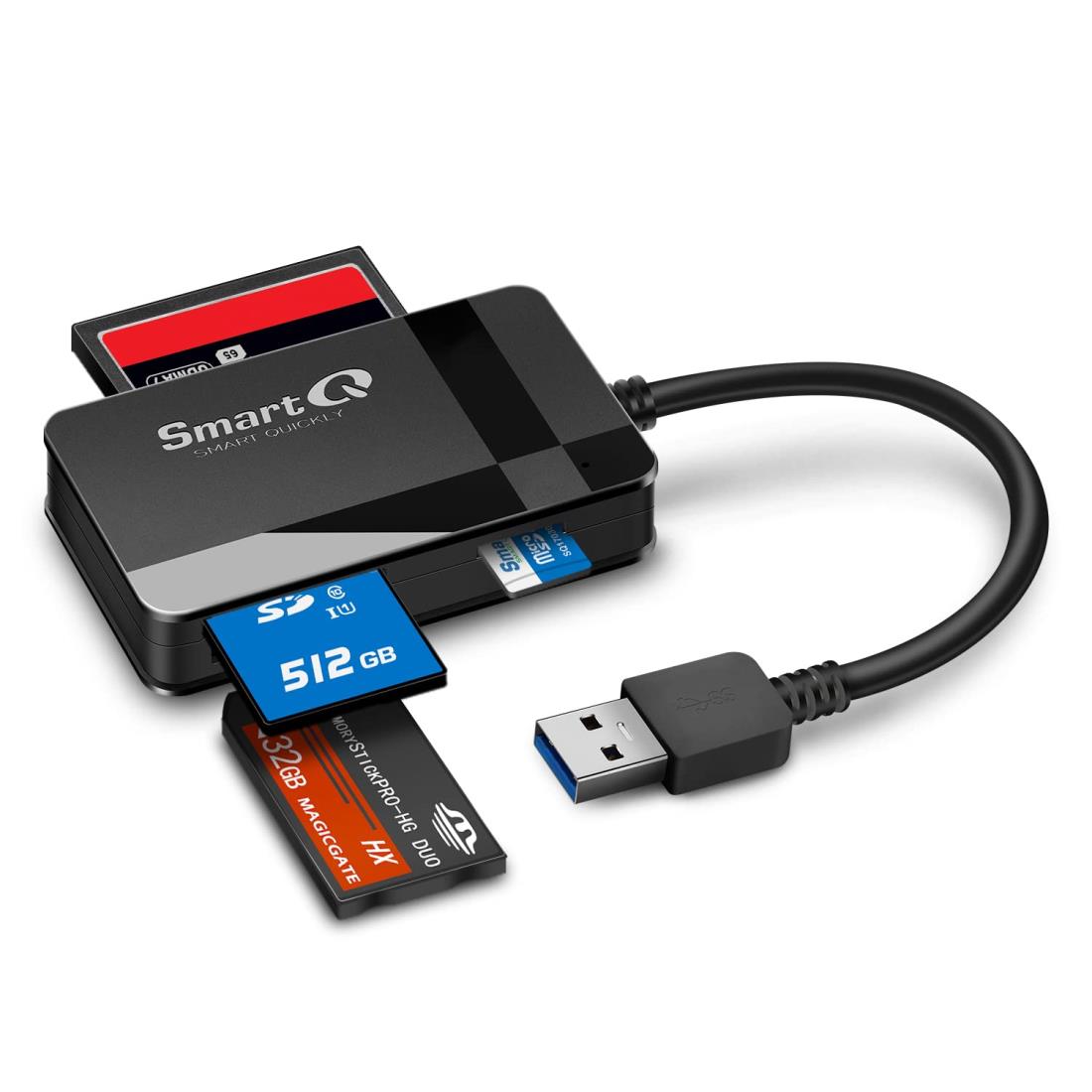 C368 USB 3.0 マルチカードリーダー プラグアンドプレイ Apple(アップル)/Windows対応 USB電源 CF/SD/SDHC/SCXC/MMC/MMC Micro/RS MMC/Mini SD/Micro SD/MS Duo/MS Pro対応