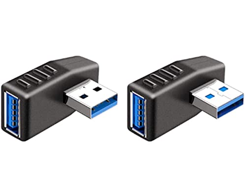 [マラソン期間中ポイント5倍]SZSL USB 3.0 コネクタ 直角 左き 右き 方向 変換 アダプタ 90度 L型 延長 コネクタ 高速 5Gbps USB コネクタ（2個セット）