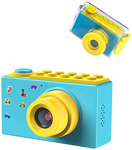 BlueFire 子供用カメラ キッズカメラ 防水? 録画機能デジタルカメラ 10メートル防水機能付き フルHD 1080P 800万画素 2インチスクリーントイカメラ 人気 日本語適用 年齢制限6+(ブルー)