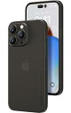 「0.3mm極薄」iPhone 15 Pro対応ケース memumiマット質感 オリジナル設計 指紋防止 傷付き防止 ワイアレス充電対応 6.1インチ人気ケースカバー(Trans-Black)
