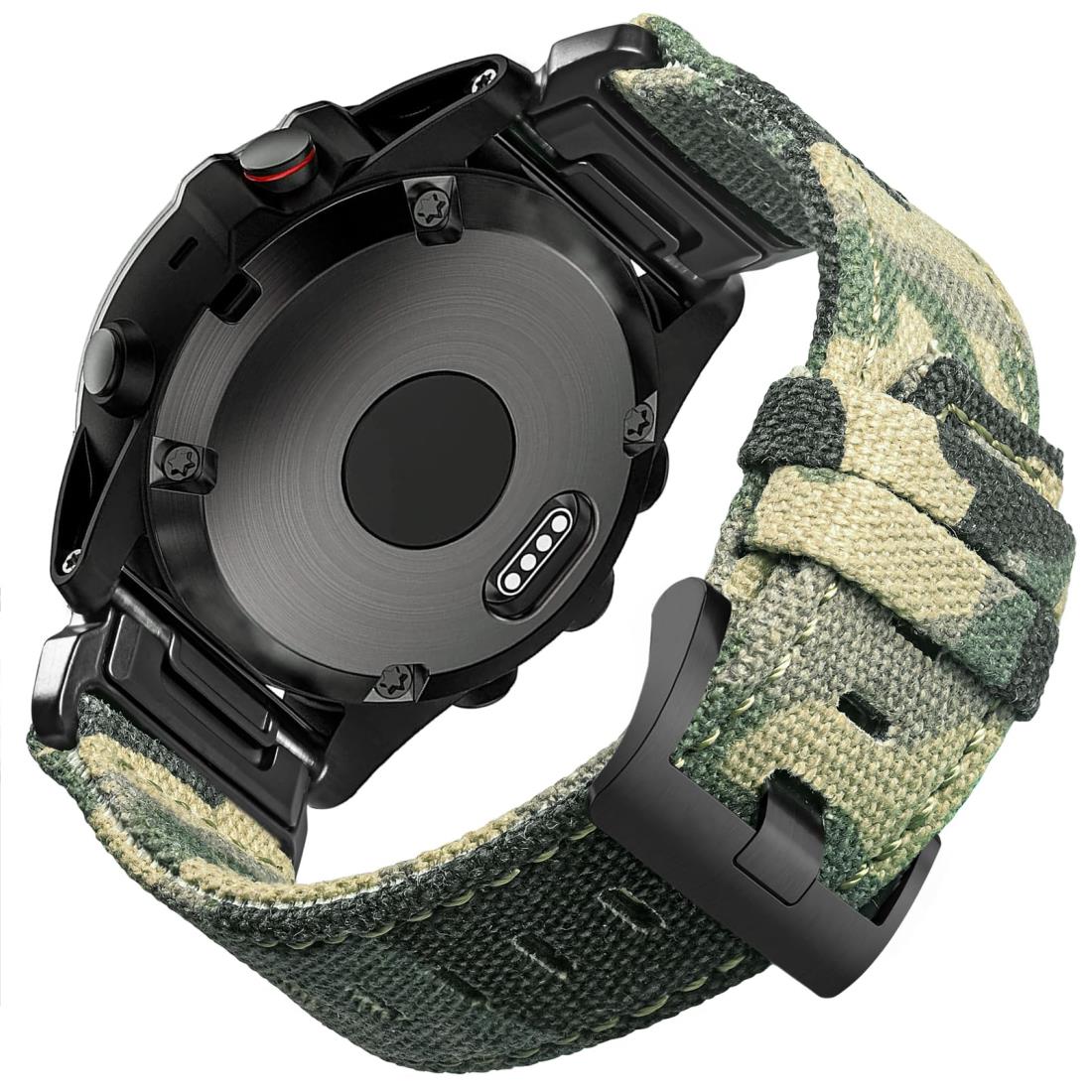 Torbollo ガーミンキャンバスバンド 22MM Garmin Fenix 7 Solar / Fenix 7 Pro /