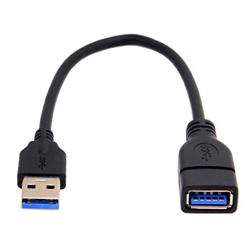 CY USB 3.0 タイプAオスからUSB 3.0 タイプAメス延長ケーブル 20cm 5Gbps。