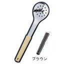 ワダコーポレーション 18-8味道楽 盛り付けスプーン 穴明 ブラウン 【品番】QAG0802