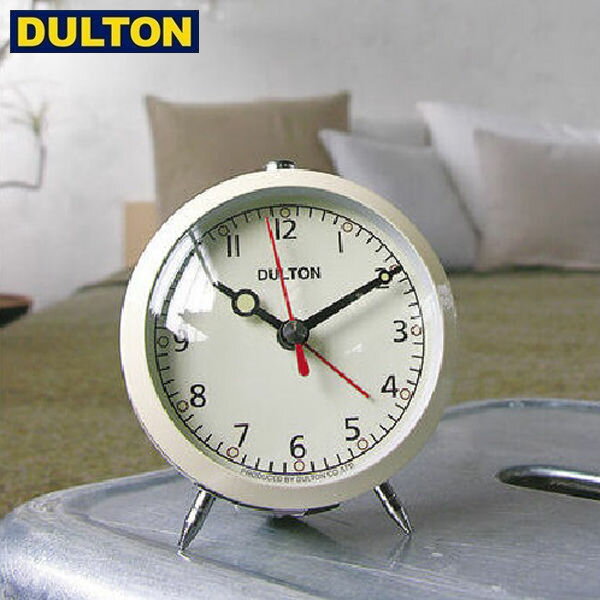 DULTON アラームクロック アイボリー ALARM CLOCK IVORY 【品番：100-053Q/IV】 ダルトン インダストリアル アメリカン ヴィンテージ 男前