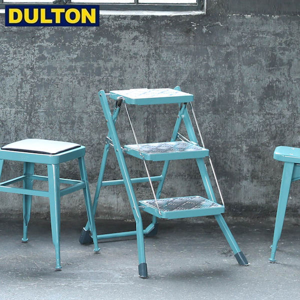 DULTON FOLDING 3-STEPS LADDER GRAY GREEN yiԁF100-252GGz _g C_XgA AJ Be[W jO tH[fBO 3XebvX