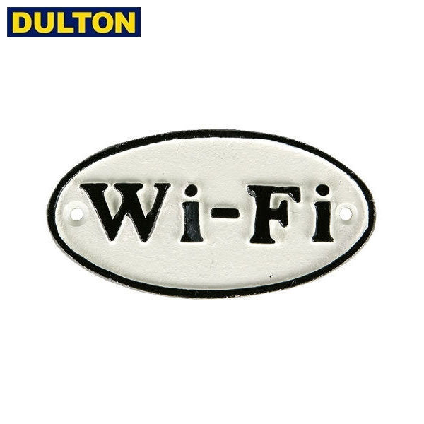 DULTON IRON OVAL SIGN WT/BK Wi-Fi 【品番：S455-176WWF】 ダルトン インダストリアル アメリカン ヴィンテージ 男前 アイアン オーバルサイン ワイファイ ホワイト/ブラック