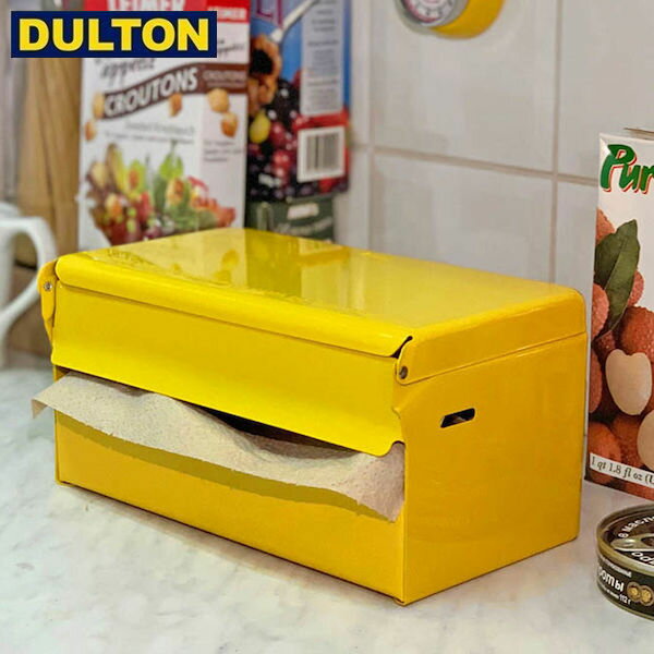 DULTON TISSUE DISPENSER YELLOW (品番：100-160N-YL) ダルトン インダストリアル アメリカン ヴィンテージ 男前 ティッシュ ディスペンサー イエロー