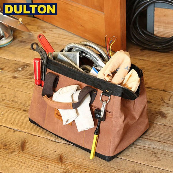 DULTON ワックス キャンバス ツール バッグ キャメル WAX CANVAS TOOL BAG CAMEL (品番：T21-0337CAM) ダルトン インダストリアル アメリカン ヴィンテージ 男前