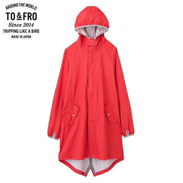 TO＆FRO RAINCOAT RED size M 【L-1】ハイスペック耐水 親指出し可能 軽量 パッカブル