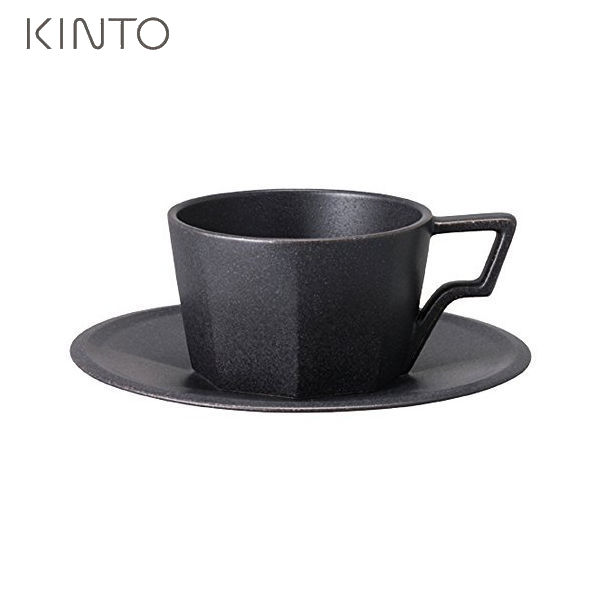 キントー カップ 【店内全品ポイント10倍】KINTO コーヒーカップ OCT カップ＆ソーサー 220mL ブラック 28894 キントー