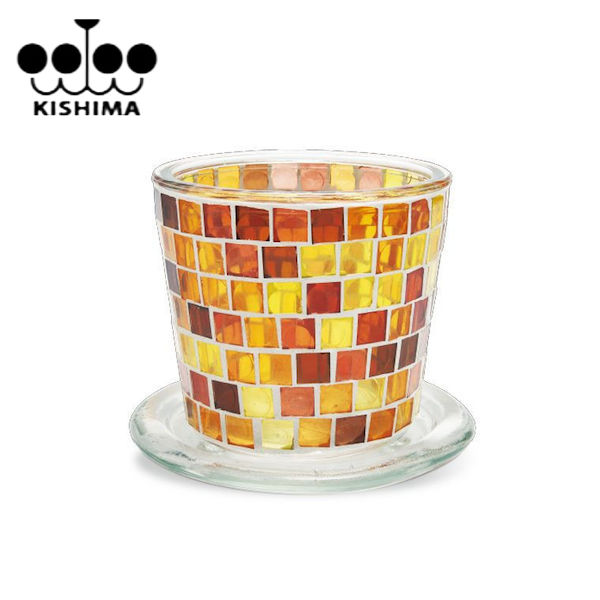 Kishima カレード モザイクガラス プラントポット L レッド 植木鉢 KH-61236 キシマ