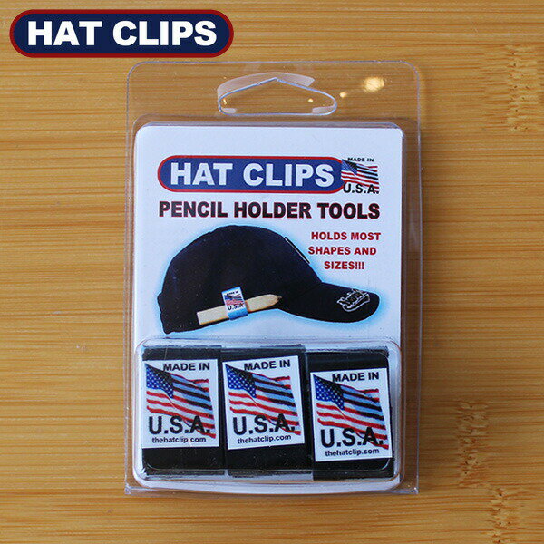【長期欠品中につき 入荷次第の予約販売】HAT CLIPS 3個入（帽子に取り付けるペンホルダー）ブラック PENCIL HOLDER TOOLS GOTTA HAVE PRODUCTS USA