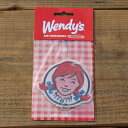 【5/1限定 全品P5倍〜12倍】WENDY S AIR FRESHNER WENDY CHERRY USAグッズ ファストフード エアーフレッシュナー アメリカ ウェンディーズ 企業モノ