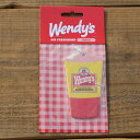 【5/1限定 全品P5倍〜12倍】WENDY S AIR FRESHNER DRINK YELLOW JUICE USAグッズ ファストフード エアーフレッシュナー アメリカ ウェンディーズ 企業モノ