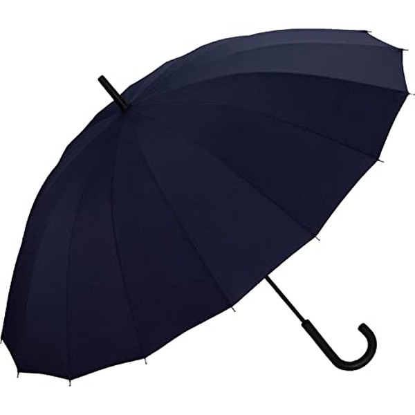 Wpc. ワールドパーティー 雨傘 長傘 UNISEX 16K ネイビー 晴雨兼用 UX02-910-001