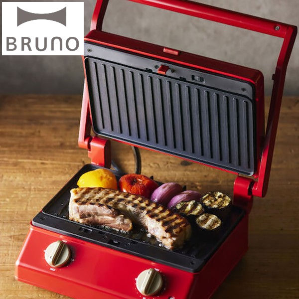 BRUNO グリルサンドメーカー ダブル レッド BOE084-RDホットサンドメーカー ブルーノ D2404