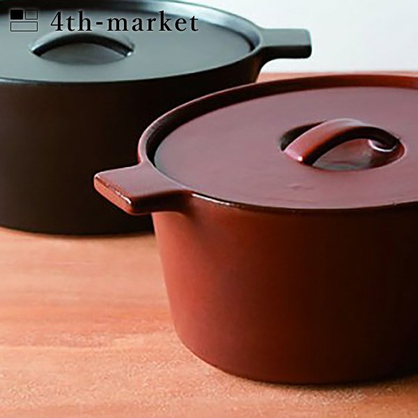 楽天neut kitchen【店内全品ポイント10倍】4th-market コッタ オーバルキャセロール 赤 cotta レッド （L-1） IH不可 フォースマーケット 萬古焼 和 おうち時間 ていねいなくらし