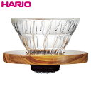 【店内全品ポイント10倍】HARIO V60耐熱ガラス透過ドリッパー オリーブウッド01 1〜2杯用 VDGR-01-OV D2311