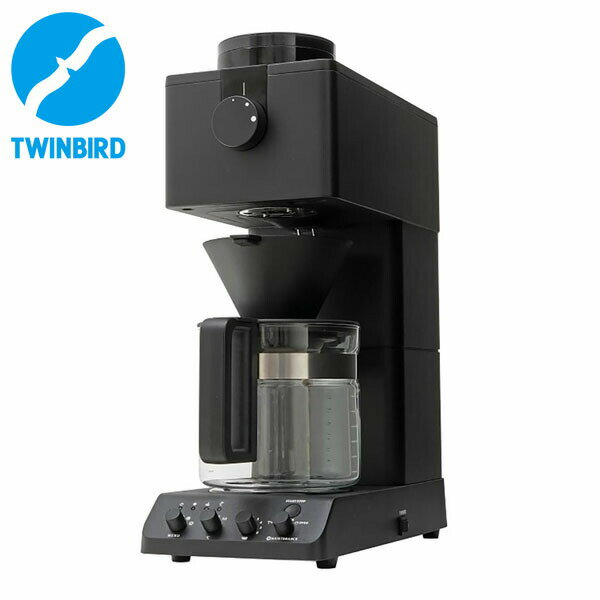 【店内全品ポイント10倍】TWINBIRD 全自動コーヒーメーカー ブラック CM-D465B ツインバード 黒 おうち時間 コーヒー シンプル