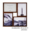 写真たて フォトフレーム ハロウ4 HARROW4 WALNUT L版 写真立て 複数 壁掛け スタンド兼用
