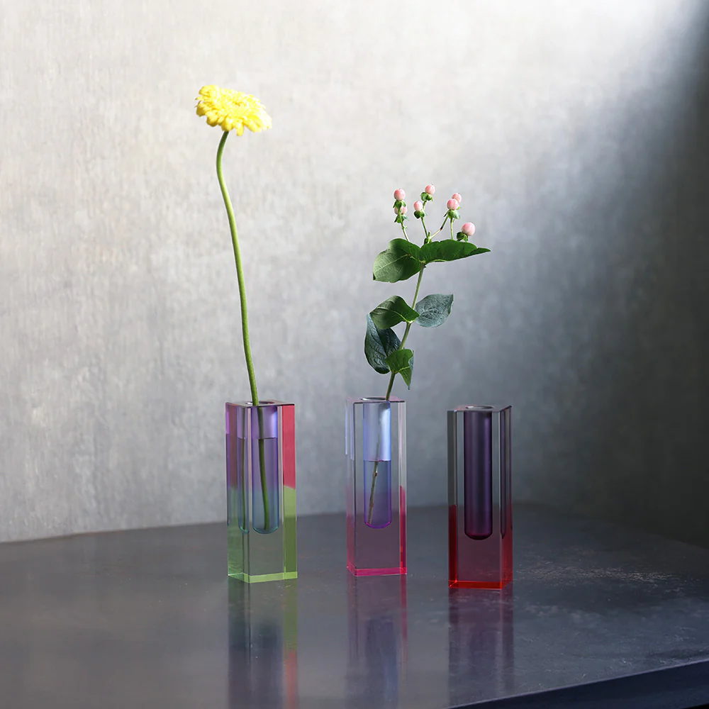 フラワーベース エリクサ ライム Elixir Lime 一輪挿し 花瓶 花器 アクリル フラワーベース インテリア [2]