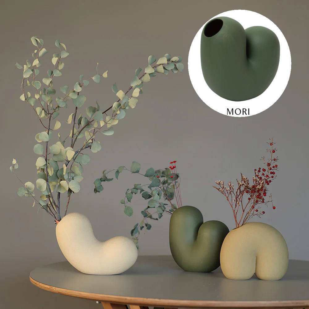 Rakuten - モリ Mori フラワーベース 花瓶 陶器 花器 置物