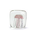 ガラス オブジェ クラゲ Jellyfish Twisted Leg Square Pink ジェリーフィッシュ ツイストレッグ ペーパーウェイト ガラス 置物 インテリア オブジェ 癒し 玄関 モダン 手作り おしゃれ かわいい