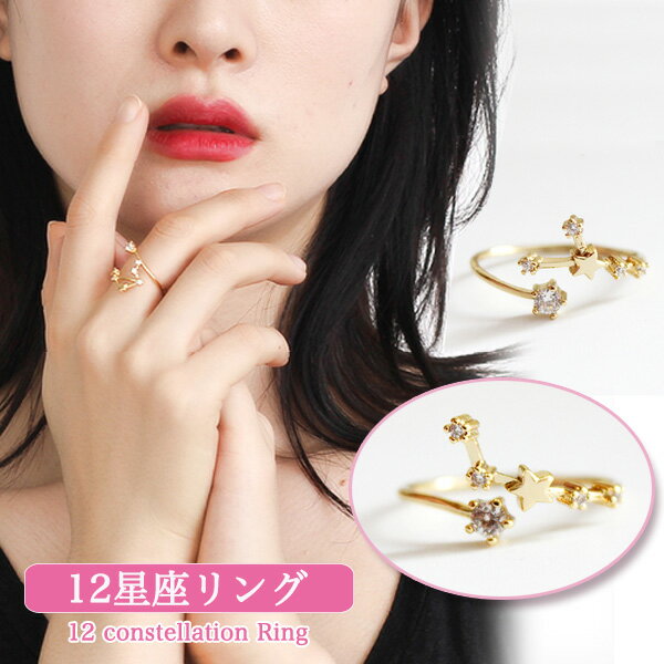 Rakuten - リング 指輪 12星座 ゴールド シルバー レディース アクセサリー プレゼント ギフト 送料無料