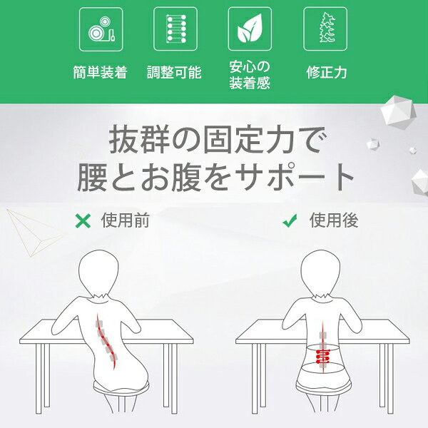 腰痛ベルト レディース メンズ サポート コルセット 姿勢 矯正 猫背 骨盤 改善グッ...