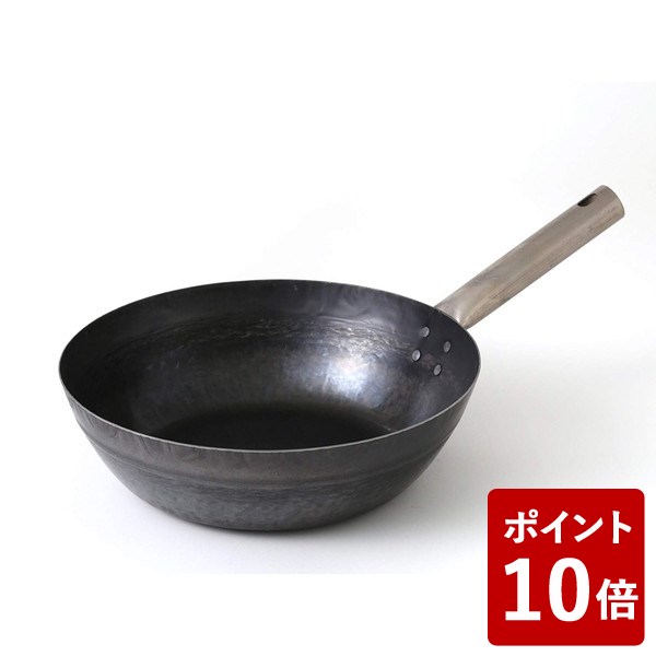 【P10倍】【長期欠品中につき、入荷次第の予約販売】鉄打出しフライパン TARO 27cm IH不可 14606942 山田工業所 フジイ 中華フライパン