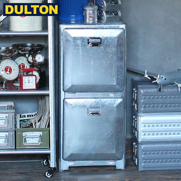 【P10倍】【長期欠品中につき 入荷次第の予約販売】DULTON TRASH CAN DOUBLE DECKER GALVANIZED (品番：100-133GV) ダルトン インダストリアル アメリカン ヴィンテージ 男前 トラッシュカン ダブルデッカー