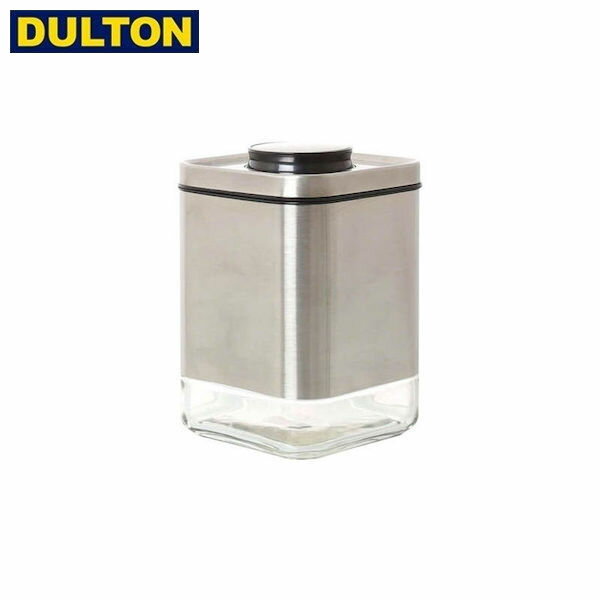 【P5倍】DULTON Cube jar with press lid ワンタッチオープン キャニスター S 【品番：K915-1285S】 ダルトン インダストリアル アメリカン ヴィンテージ 男前