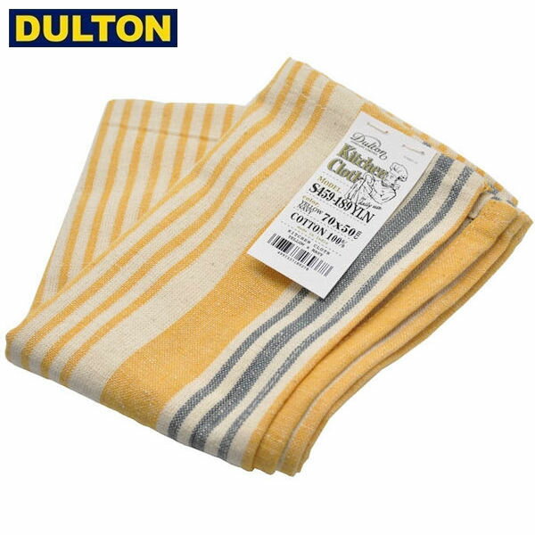 【店内全品ポイント5倍〜10倍】DULTON キッチン クロス イエロー×ネイビー KITCHEN CLOTH YELLOW/NAVY 【品番：S459-189YLN】 ダルトン インダストリアル アメリカン ヴィンテージ 男前