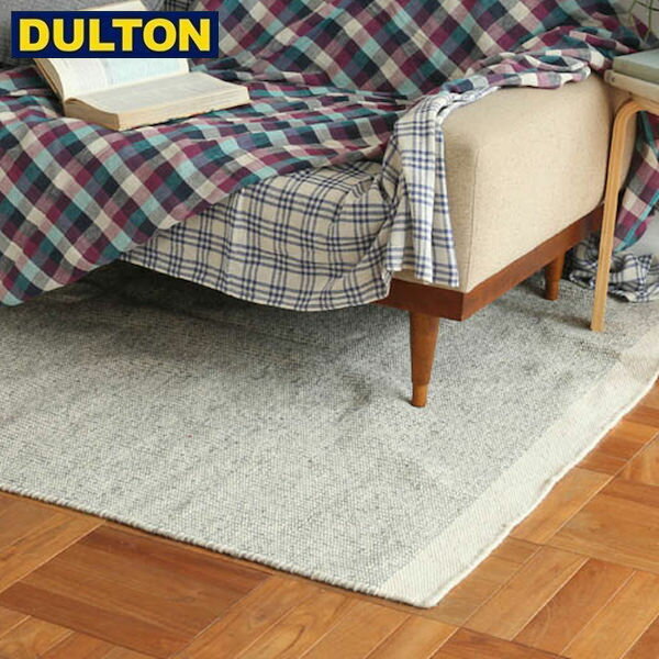 【P10倍】DULTON LOOM RUG HAND WEAVE GY (品番：T19-0063/200G) ダルトン インダストリアル アメリカン ヴィンテージ 男前 ルーム ラグ 1400x2000