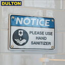 DULTON エナメル ノーティス サイン ハンド サニタイザー ENAMELED NOTICE SIGN HAND SANITIZER【CODE：H20-0144HS】 ダルトン インダストリアル DIY 男前 インテリア