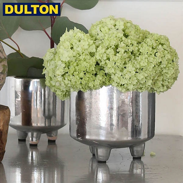 【店内全品ポイント5倍〜10倍】DULTON シルバー ポット ウィズ レッグス S SILVER POT WITH LEGS S【CODE：G20-0203S】 ダルトン インダストリアル DIY 男前 インテリア