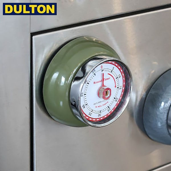 DULTON キッチン タイマー ウィズ マグネット オリーブドラブ KITCHEN TIMER W/MAGNET OLIVE DRAB (品番：100-189OV) ダルトン インダストリアル アメリカン ヴィンテージ 男前