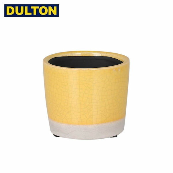 DULTON カラー グレイズド ポット カバー イエロー COLOR GLAZED POT COVER YELLOW  ダルトン インダストリアル 男前