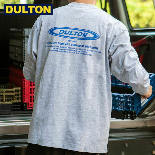 DULTON ダルトン ロング Tシャツ オーバル ロゴ L グレー DULTON LONG T-SHIRT OVAL LOGO L/G[PX 【CODE：T22-0459L/GY】 ダルトン インダストリアル 男前