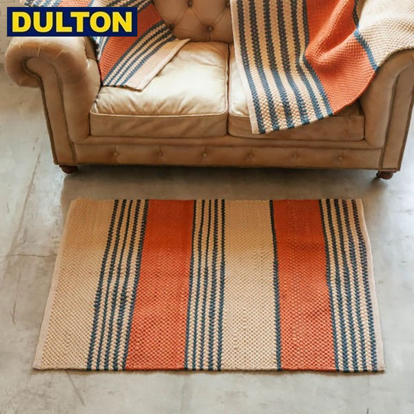 DULTON COTTON CHINDI HALF RUG TERRACOTTA/NB コットン チンディ ハーフ ラグ テラコッタ/ネイビー  ダルトン インダストリアル アメリカン ヴィンテージ 男前 D2310