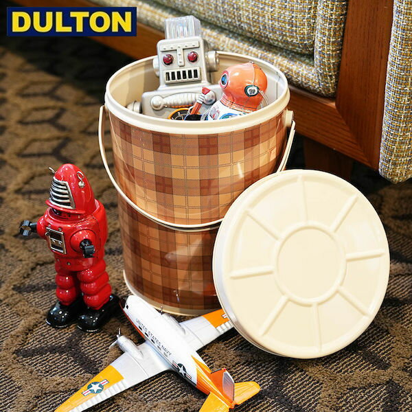 DULTON TIN BASKET ROUND MUSTARD ティン バス